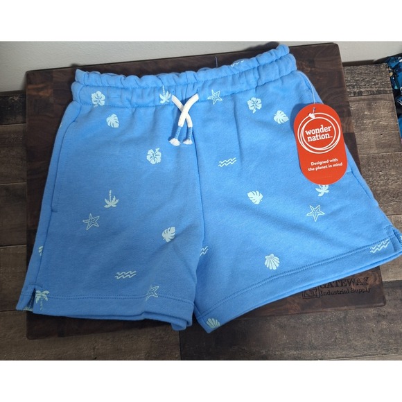 wonder nation Other - Wonder Nation Girls Knit Shorts Size 7 NWT Calming Blue Tropical Ocean Beach